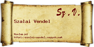 Szalai Vendel névjegykártya