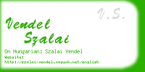 vendel szalai business card